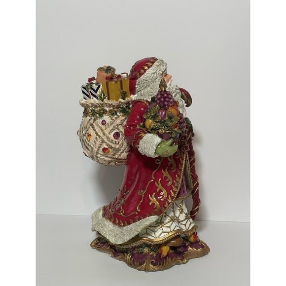 Fitz & Floyd Renaissance Musical Santa Figurine W/box - Deck The Halls - Picture 10 of 11